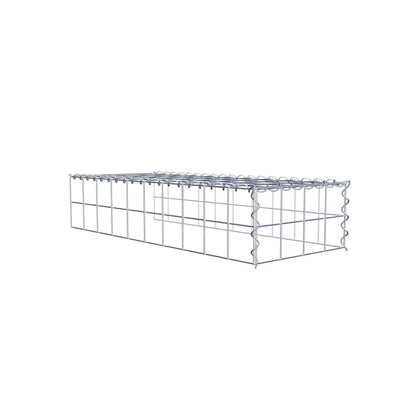 Gabion rapporté type 4 100 cm x 20 cm x 40 cm (L x H x P), mailles 10 cm x 10 cm, spirale