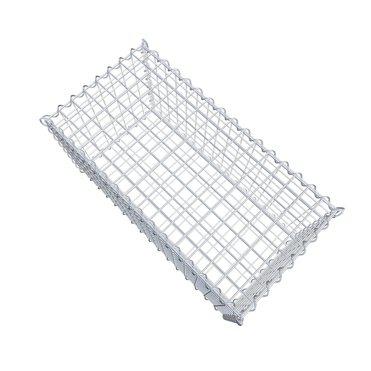 Gabbione 80 cm x 40 cm x 40 cm (L x H x P), maglia 5 cm x 5 cm, spirale