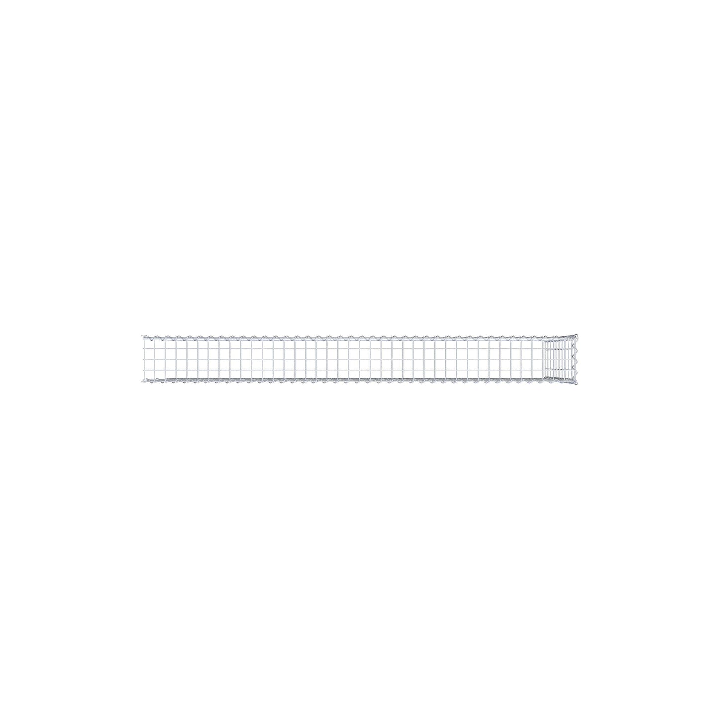 Gabion rapporté type 4 200 cm x 100 cm x 20 cm (L x H x P), mailles 5 cm x 10 cm, spirale