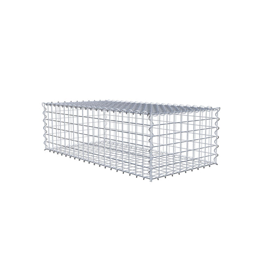 Schanskorf 100 cm x 30 cm x 50 cm (L x H x D), maaswijdte 5 cm x 5 cm, spiraalvormig