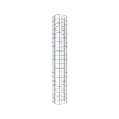 Colonne de gabion carrée galvanisée à chaud, 27 cm x 27 cm, 200 cm de hauteur, MW 5 cm x 10 cm