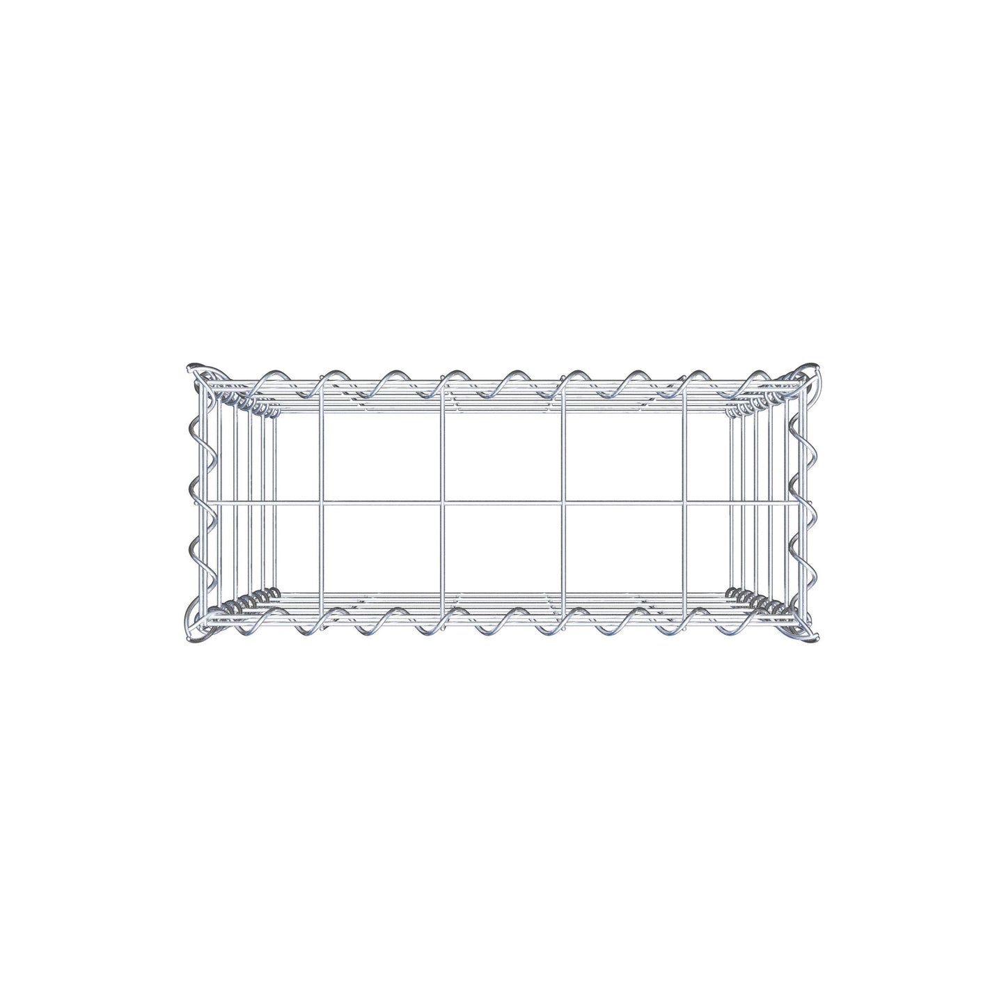 Gabion rapporté type 3 50 cm x 50 cm x 20 cm (L x H x P), mailles 10 cm x 10 cm, spirale