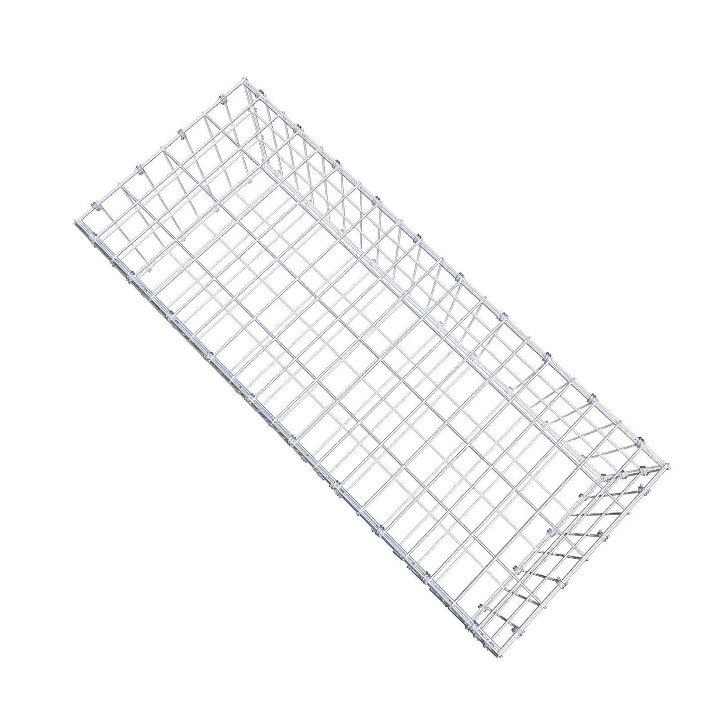 Gabion 100 cm x 30 cm x 40 cm (L x H x P), mailles 5 x 10 cm, anneau en spirale