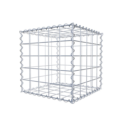 Schanskorf 50 cm x 50 cm x 50 cm (L x H x D), maaswijdte 10 cm x 10 cm, spiraal