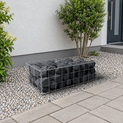 Gabione 100 cm x 30 cm x 50 cm (L x H x T), Maschenweite 10 cm x 10 cm, Spirale