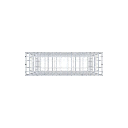 Gabion 200 cm x 100 cm x 30 cm (L x H x D), maskestørrelse 5 cm x 10 cm, C-ring