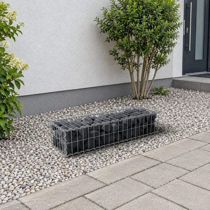 Gabião 100 cm x 20 cm x 30 cm (C x A x P), malhagem 5 cm x 10 cm, espiral