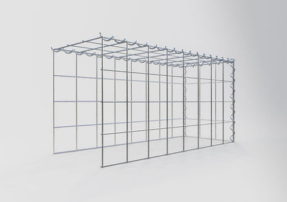 Gabion rapporté type 4 80 cm x 40 cm x 30 cm (L x H x P), mailles 10 cm x 10 cm, spirale