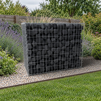 Gabione 100 cm x 80 cm x 50 cm (L x H x T), Maschenweite 5 cm x 10 cm, Spirale