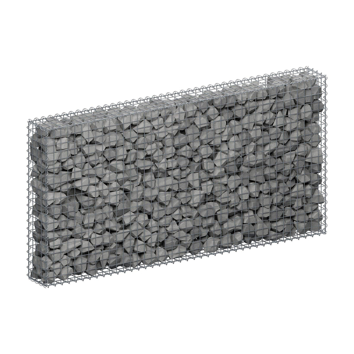 Gabion 200 cm x 100 cm x 20 cm (L x H x D), mesh size 5 cm x 5 cm, spiral