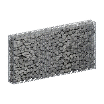 Gabion 200 cm x 100 cm x 20 cm (L x H x D), mesh size 5 cm x 5 cm, spiral