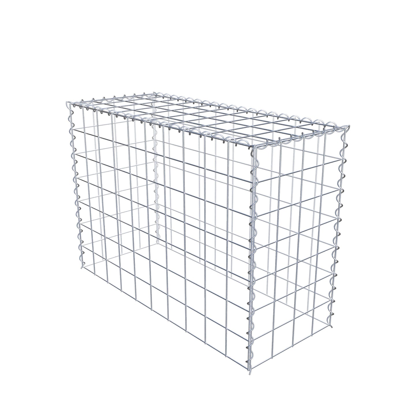 Gabion rapporté type 3 100 cm x 70 cm x 40 cm (L x H x P), mailles 10 cm x 10 cm, spirale
