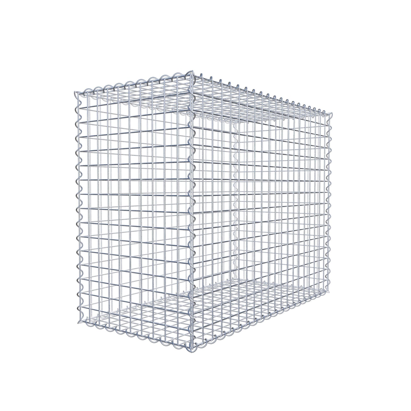 Schanskorf 100 cm x 80 cm x 50 cm (L x H x D), maaswijdte 5 cm x 5 cm, spiraalvormig