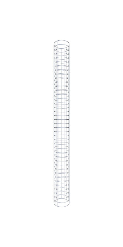 Round gabion column, hot-dip galvanized, 27 cm diameter, 200 cm height, MW 5 cm x 10 cm