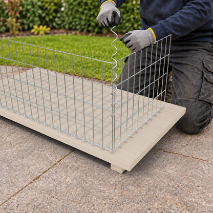 Gabion 100 cm x 40 cm x 50 cm (L x H x D), maskstorlek 5 cm x 10 cm, spiral