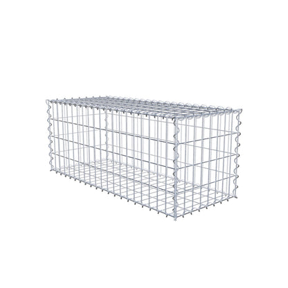 Gabião 100 cm x 40 cm x 40 cm (C x A x P), malhagem 5 cm x 10 cm, espiral
