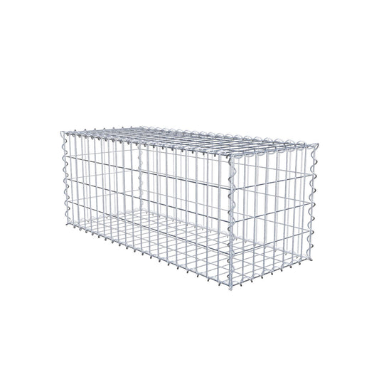 Gabion 100 cm x 40 cm x 40 cm (L x H x P), mailles 5 cm x 10 cm, spirale