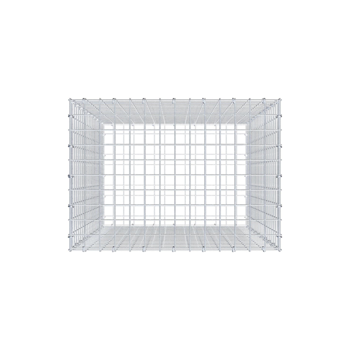 Gabião 100 cm x 70 cm x 50 cm (C x A x P), malhagem 5 cm x 5 cm, anel C