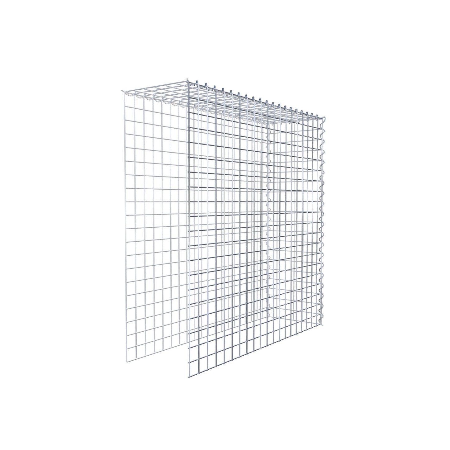 Gabion rapporté type 4 100 cm x 100 cm x 30 cm (L x H x P), mailles 5 cm x 5 cm, spirale