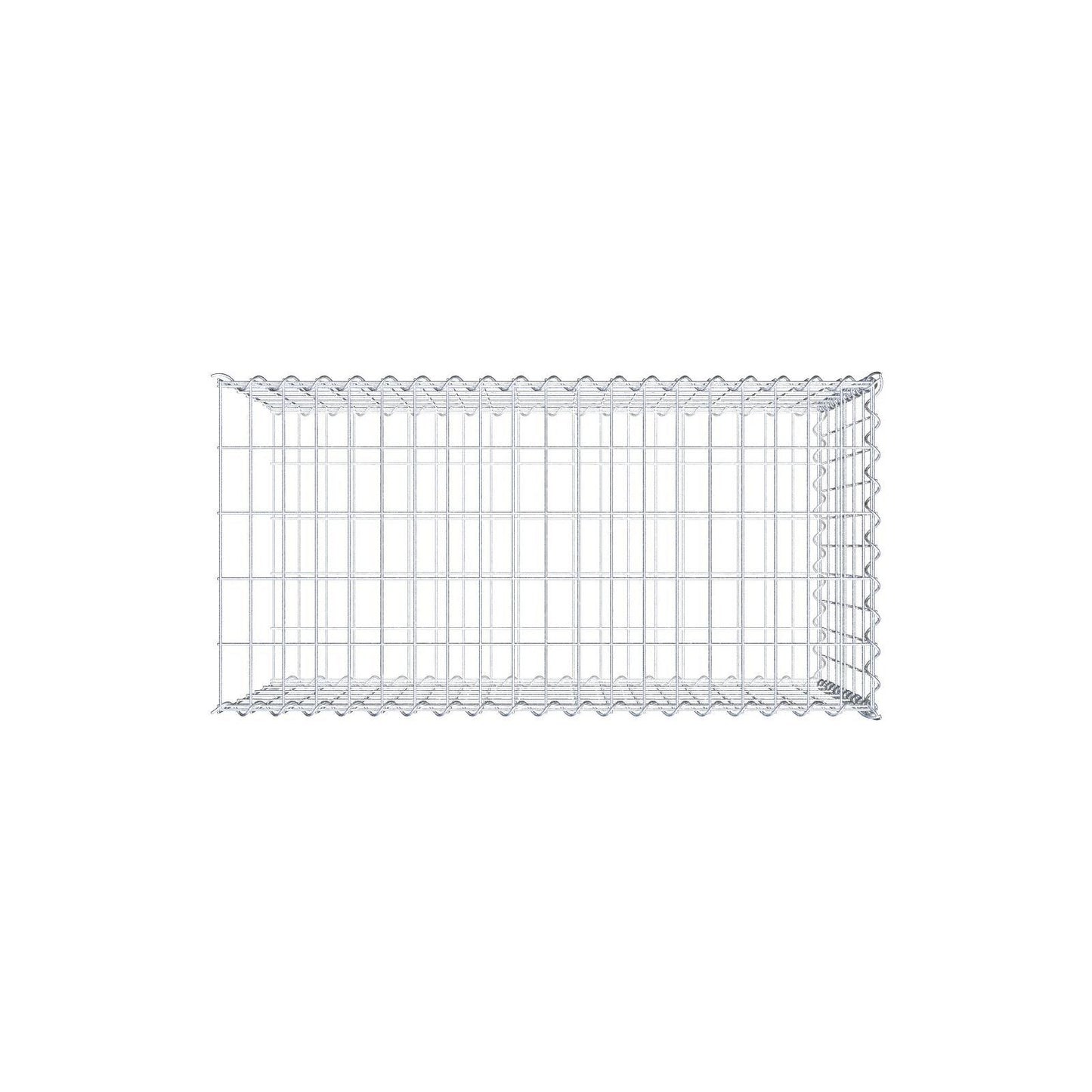 Gabião tipo 2 100 cm x 60 cm x 50 cm (C x A x P), malhagem 5 cm x 10 cm, espiral