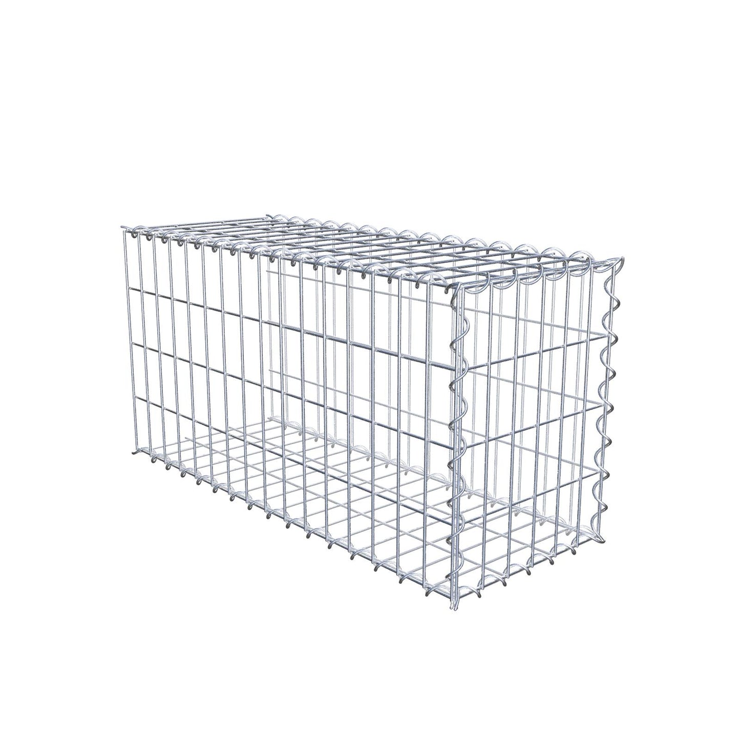 Anbaugabione Typ 2 80 cm x 40 cm x 30 cm (L x H x T), Maschenweite 5 cm x 10 cm, Spirale