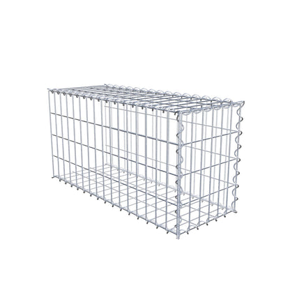 Anbaugabione Typ 2 80 cm x 40 cm x 30 cm (L x H x T), Maschenweite 5 cm x 10 cm, Spirale