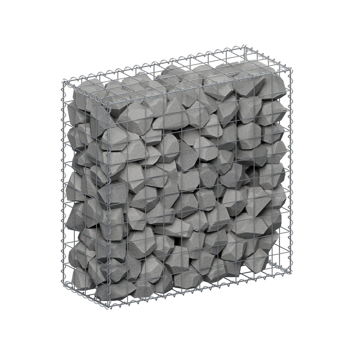 Gabion 100 cm x 100 cm x 40 cm (L x H x P), mailles 10 cm x 10 cm, spirale