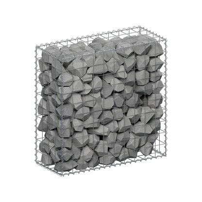 Gabion 100 cm x 100 cm x 40 cm (L x H x P), mailles 10 cm x 10 cm, spirale