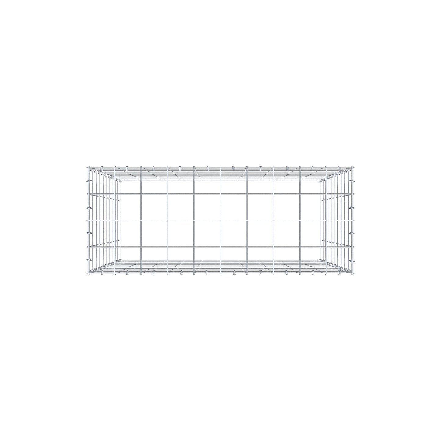Fourche rapportée type 3 100 cm x 100 cm x 40 cm (L x H x P), mailles 10 cm x 10 cm, anneau en C