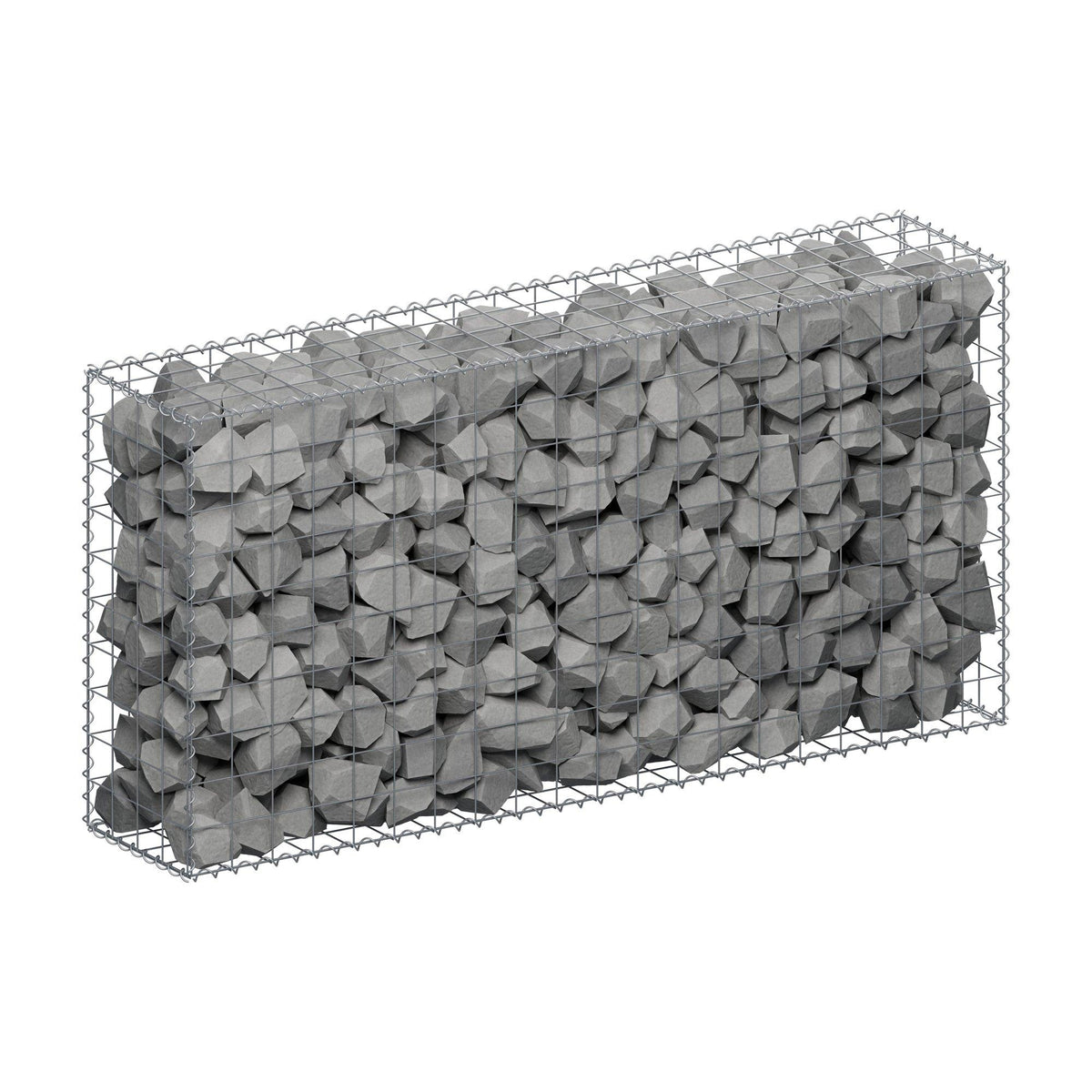 Gabbione 200 cm x 100 cm x 40 cm (L x H x P), maglia 10 cm x 10 cm, spirale