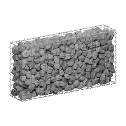 Gabbione 200 cm x 100 cm x 40 cm (L x H x P), maglia 10 cm x 10 cm, spirale