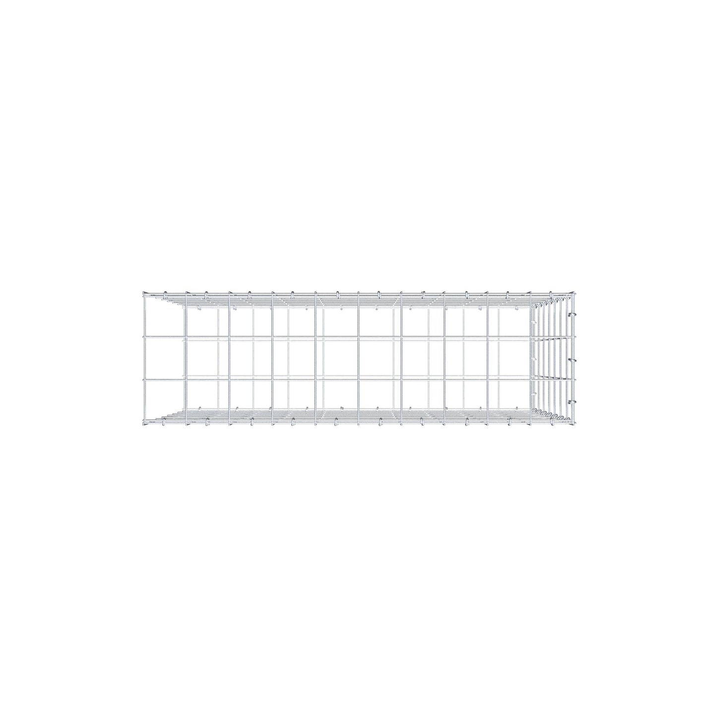 Fourche rapportée type 2 100 cm x 70 cm x 30 cm (L x H x P), mailles 10 cm x 10 cm, anneau C