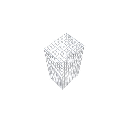 Monteret gabion type 4 100 cm x 40 cm x 50 cm (L x H x D), maskestørrelse 5 cm x 5 cm, C-ring