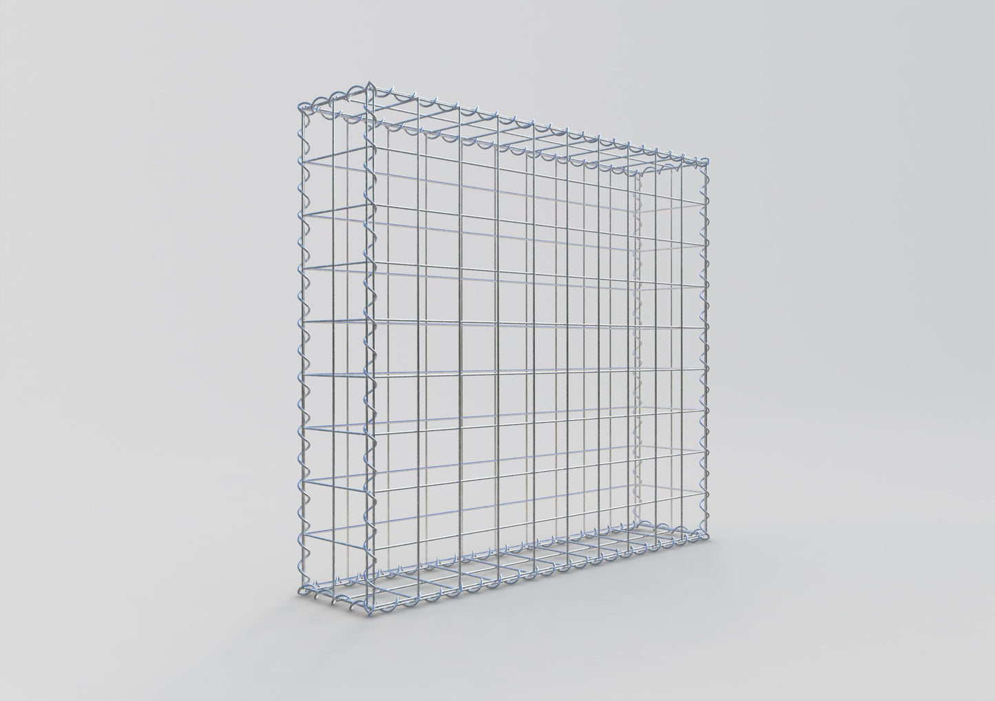 Gabion 100 cm x 90 cm x 20 cm (L x H x P), mailles 10 cm x 10 cm, spirale