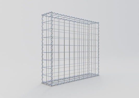Gabion 100 cm x 90 cm x 20 cm (L x H x P), mailles 10 cm x 10 cm, spirale