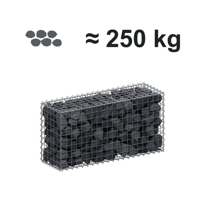 Gabion 100 cm x 50 cm x 30 cm (L x H x P), mailles 5 cm x 5 cm, spirale