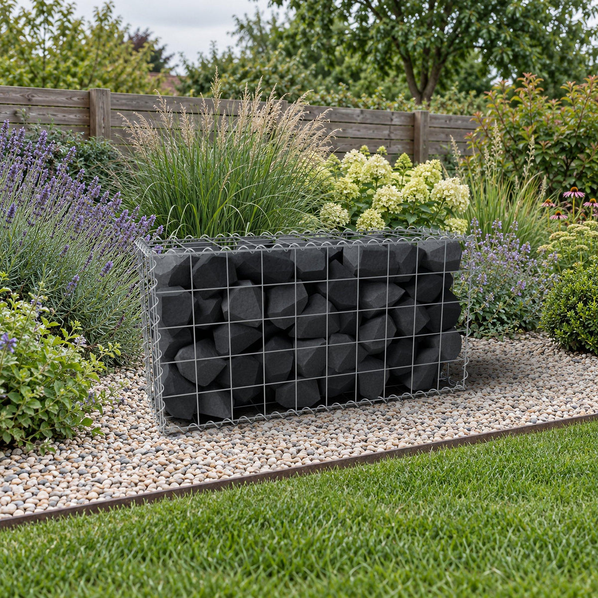 Gabion 100 cm x 50 cm x 30 cm (L x H x P), mailles 10 cm x 10 cm, spirale