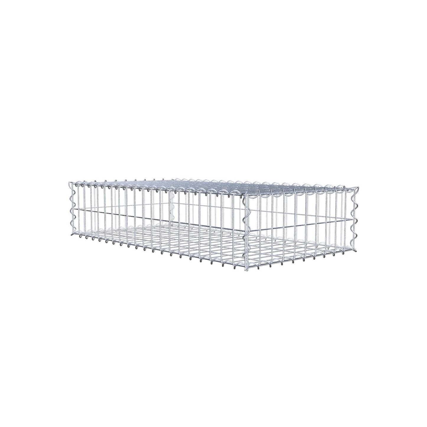 Gabion 100 cm x 20 cm x 50 cm (L x H x P), mailles 5 cm x 10 cm, spirale