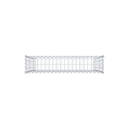 Gabion 100 cm x 100 cm x 20 cm (L x H x P), mailles 5 cm x 10 cm, spirale