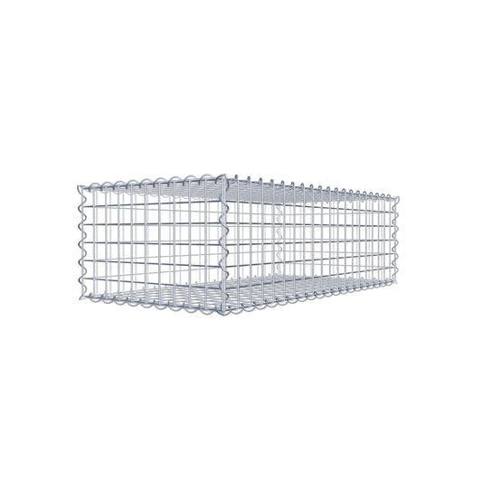 Schanskorf 100 cm x 30 cm x 50 cm (L x H x D), maaswijdte 5 cm x 5 cm, spiraalvormig