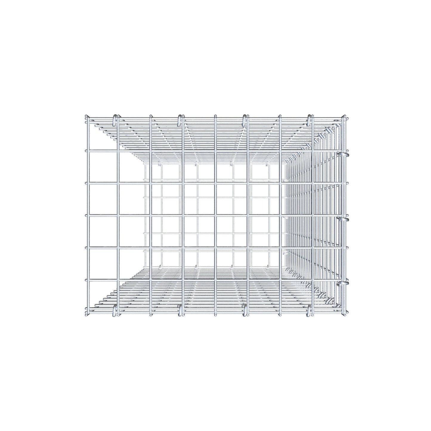 Gabbione fissabile tipo 2 100 cm x 40 cm x 30 cm (L x H x P), maglia 5 cm x 5 cm, anello a C