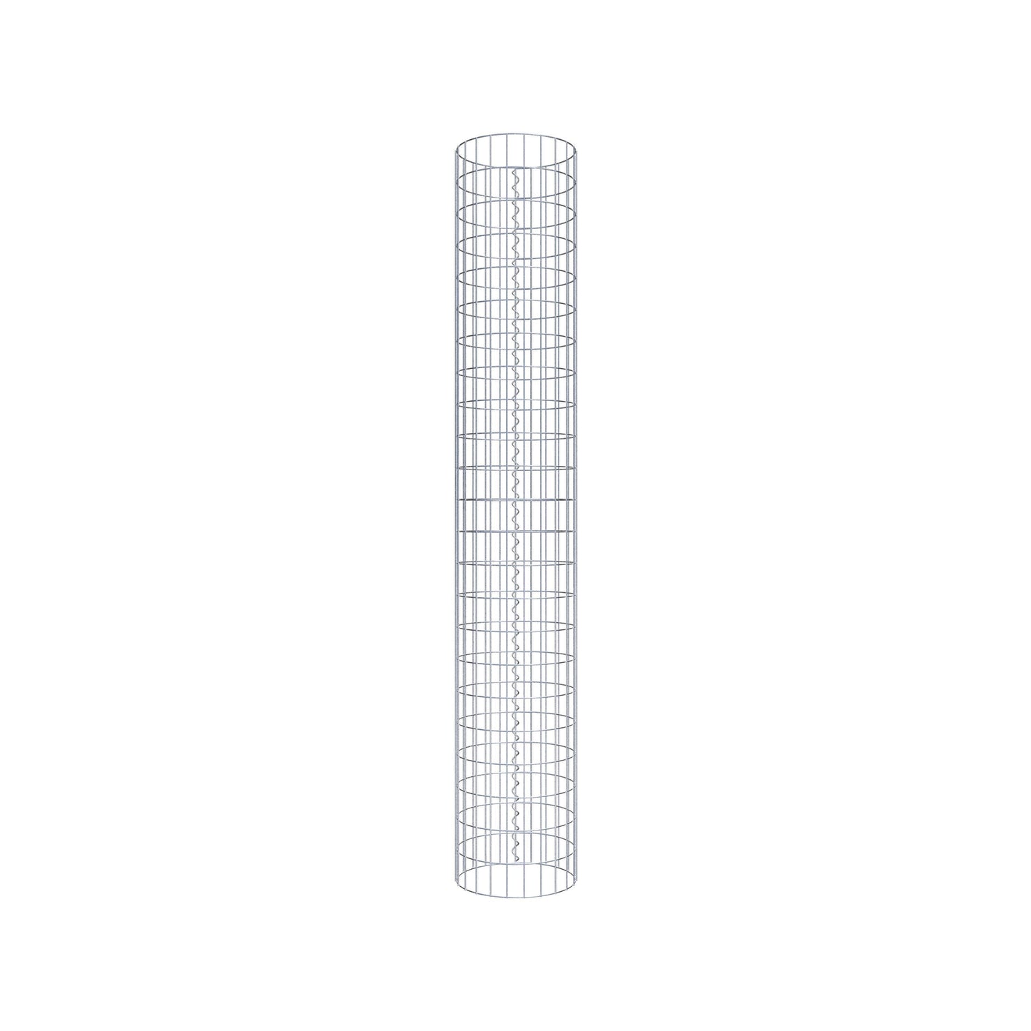Colonna gabbionata rotonda 37 cm di diametro, 230 cm di altezza, maglia 5 cm x 10 cm
