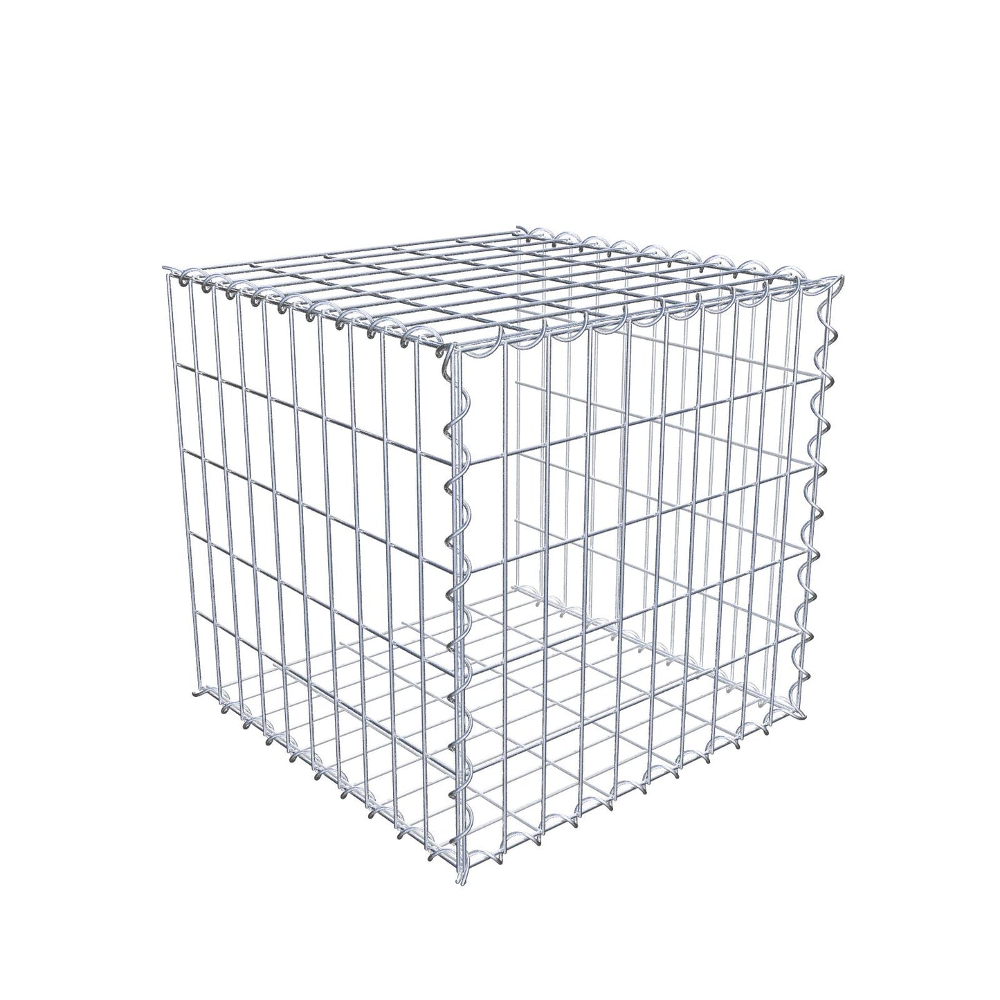 Gabion rapporté type 2 50 cm x 50 cm x 50 cm (L x H x P), mailles 5 cm x 10 cm, spirale