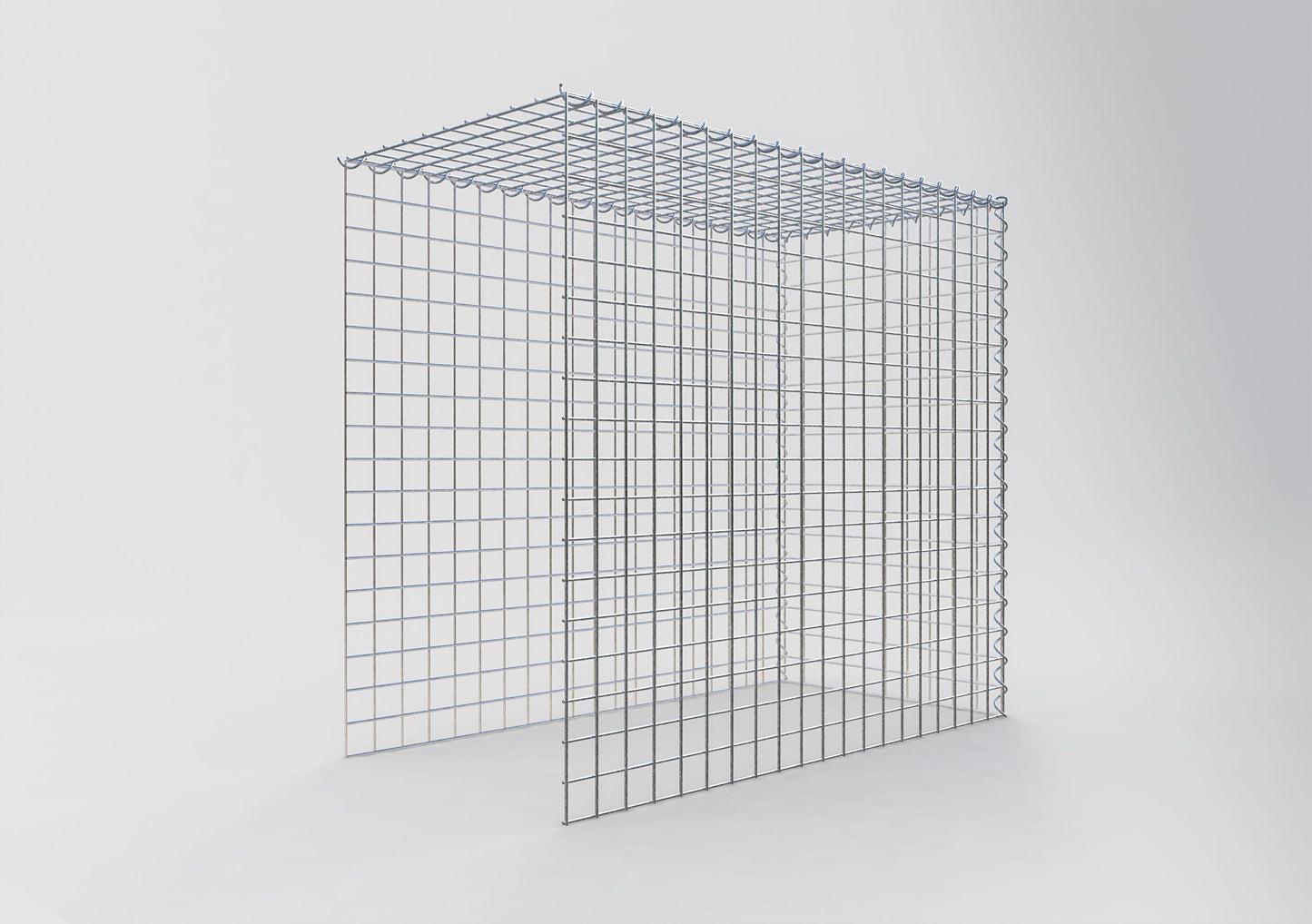 Gabion rapporté type 4 100 cm x 90 cm x 50 cm (L x H x P), mailles 5 cm x 5 cm, spirale