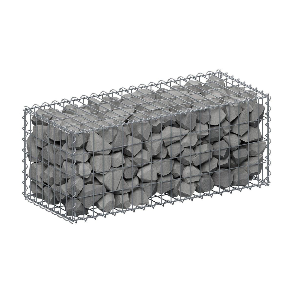 Gabion 100 cm x 40 cm x 40 cm (L x H x P), mailles 5 cm x 10 cm, spirale