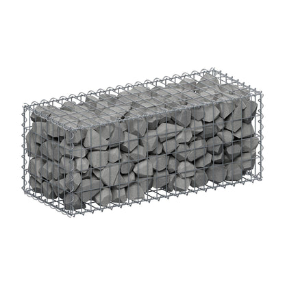 Gabion 100 cm x 40 cm x 40 cm (L x H x P), mailles 5 cm x 10 cm, spirale