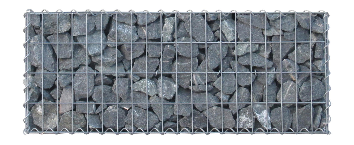 Set of 2 gabions 100 cm x 40 cm x 30 cm (L x H x D), mesh size 5 x 10 cm, spiral