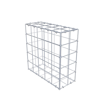 Gabion 50 cm x 50 cm x 20 cm (L x H x P), mailles 10 cm x 10 cm, anneau en C