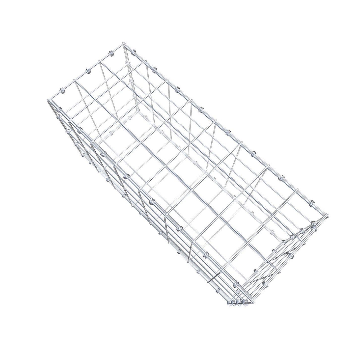 Gabbione 80 cm x 40 cm x 30 cm (L x H x P), maglia 10 x 10 cm, anello a spirale