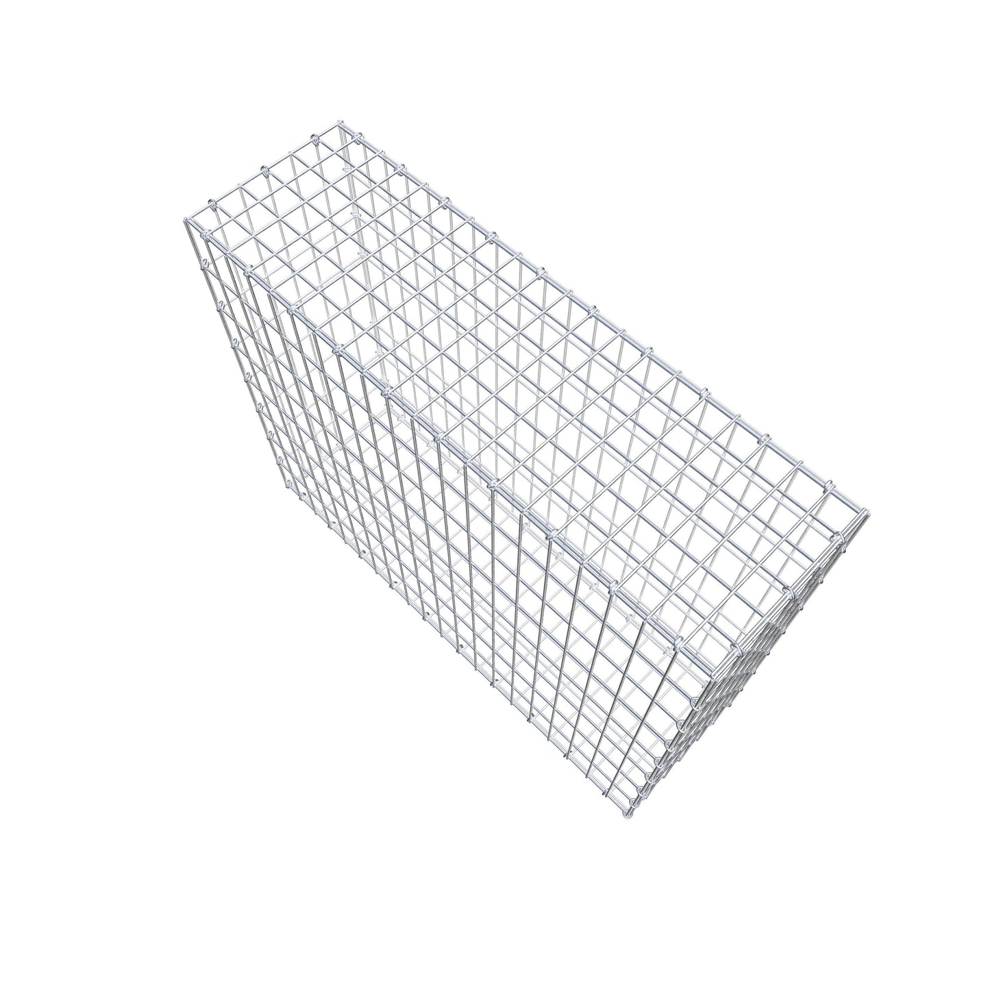 Gabbione 100 cm x 80 cm x 30 cm (L x H x P), maglia 5 cm x 10 cm, anello a C